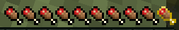 Screenshot of the AppleSkin hunger bar